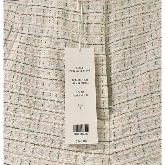 Veronica Beard Jazmin Cotton Tweed Shorts NWT High Waisted - Picture 4 of 8